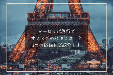 ヨーロッパ旅行でネット利用するならSIM交換が必要ないeSIMがおすすめ！！3つの便利なeSIMをご紹介！！
