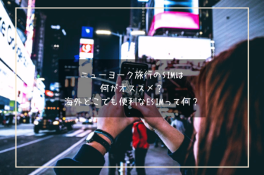 ニューヨーク旅行のSIMは何がオススメ？海外どこでも便利なeSIMって何？